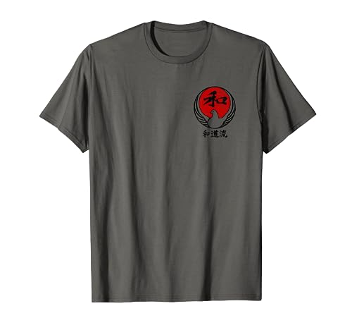 Wado Ryu Karate Dojo Símbolo Kanji Japón Arte Marcial Vintage Camiseta