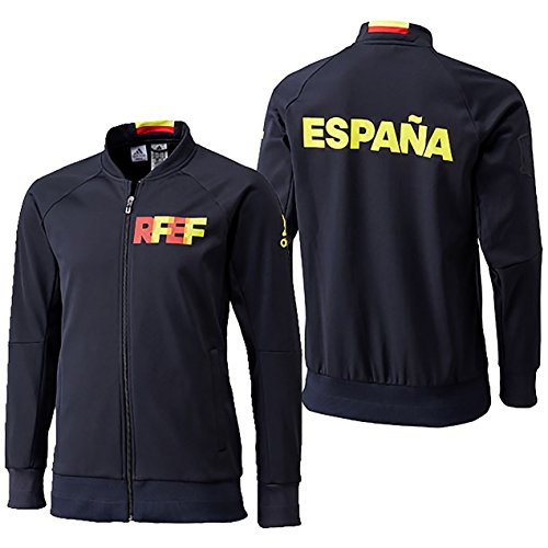 adidas Federación Española de Fútbol Anth JKT KN 2016 - Chaqueta, Color Negro/Amarillo/Rojo, Talla M