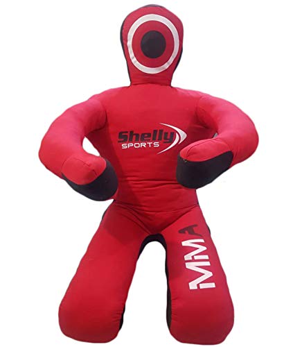 Shelly MMA - Saco de boxeo para chupete, diseño de judo brasileño, BJJ JIU Jitsu, posición sentada y lucha, artes marciales, boxeo, karate, lienzo sin rellenar, 59 pulgadas