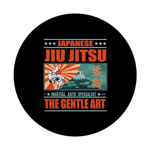 Diseño de jiu-jitsu para el Jiu Jitsu Ringer y el fan de Japón PopSockets PopGrip Intercambiable