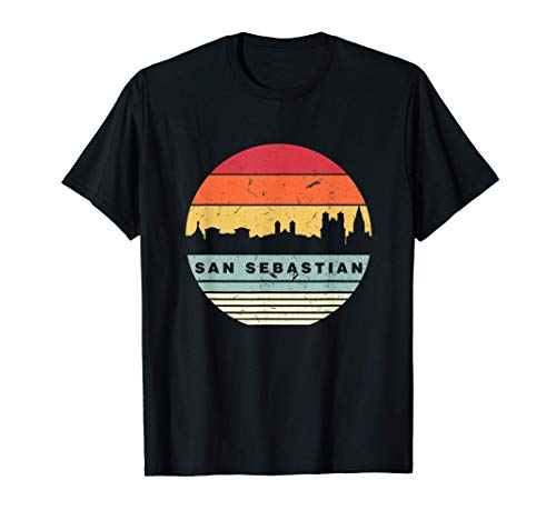 Silueta del Skyline de San Sebastian Camiseta