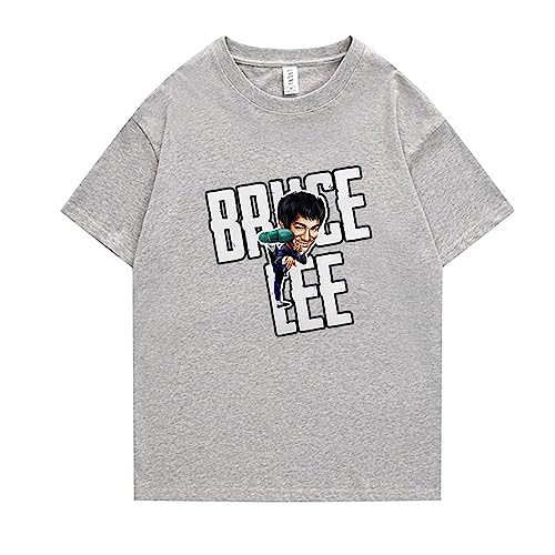 Bruce Lee Camiseta Gráfico 3D Impreso Manga Corta Camiseta Pullover Tops Kung Fu Arte Marcial Bruce Lee Cosplay Disfraz para Hombres Mujeres